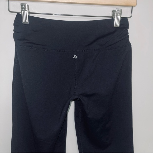 Prana Long Shorts Women's Size Extra Small XS Black Capris Cropped Ruching Tie - Picture 7 of 8